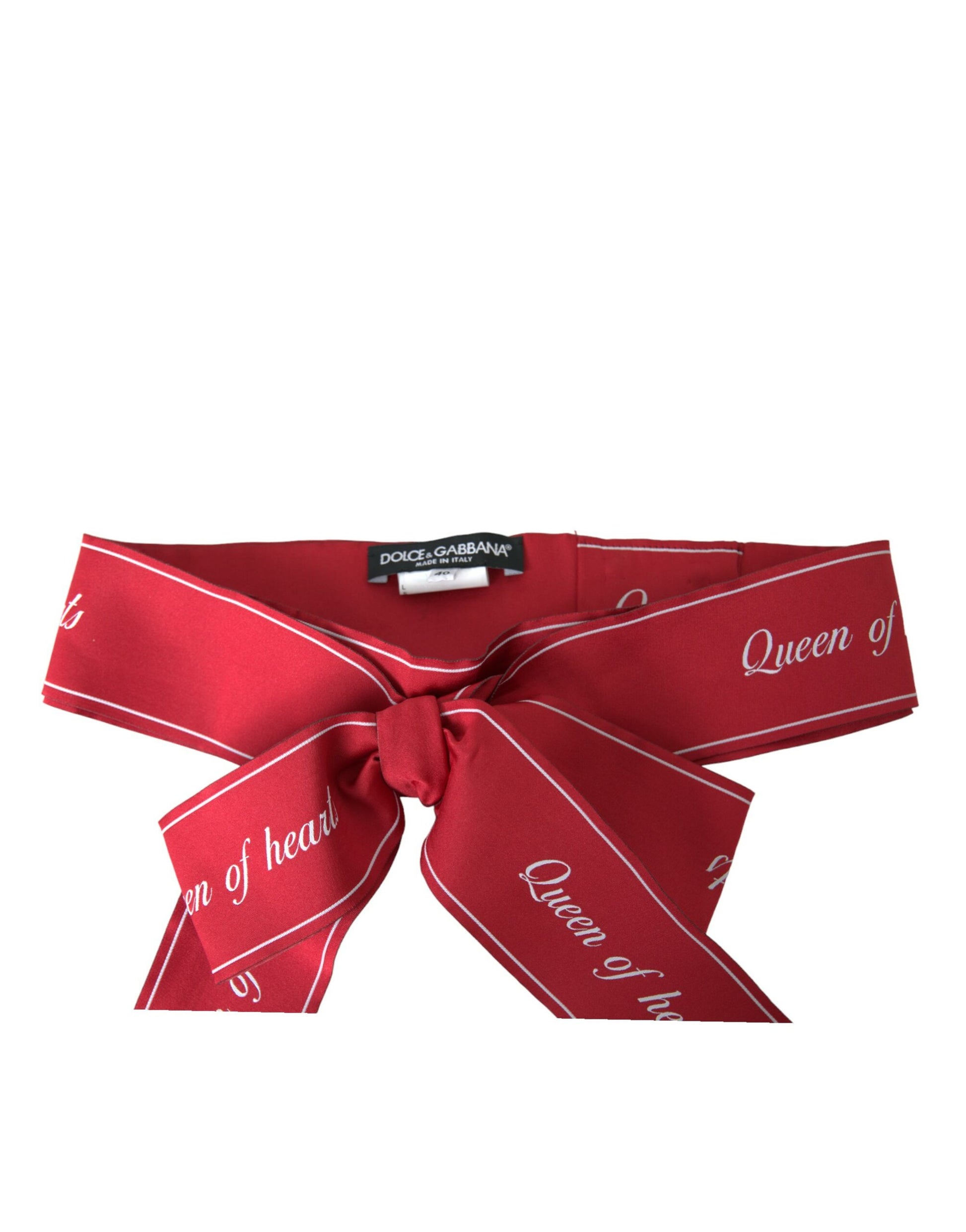 Dolce & Gabbana Red Polyester QUEEN OF HEARTS Belt - KALAJ