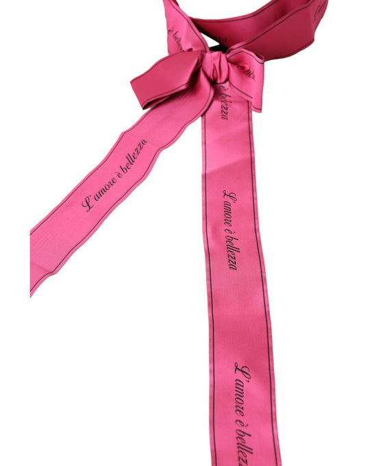 Dolce & Gabbana Pink L'Amore E'Bellezza Waist Belt - KALAJ