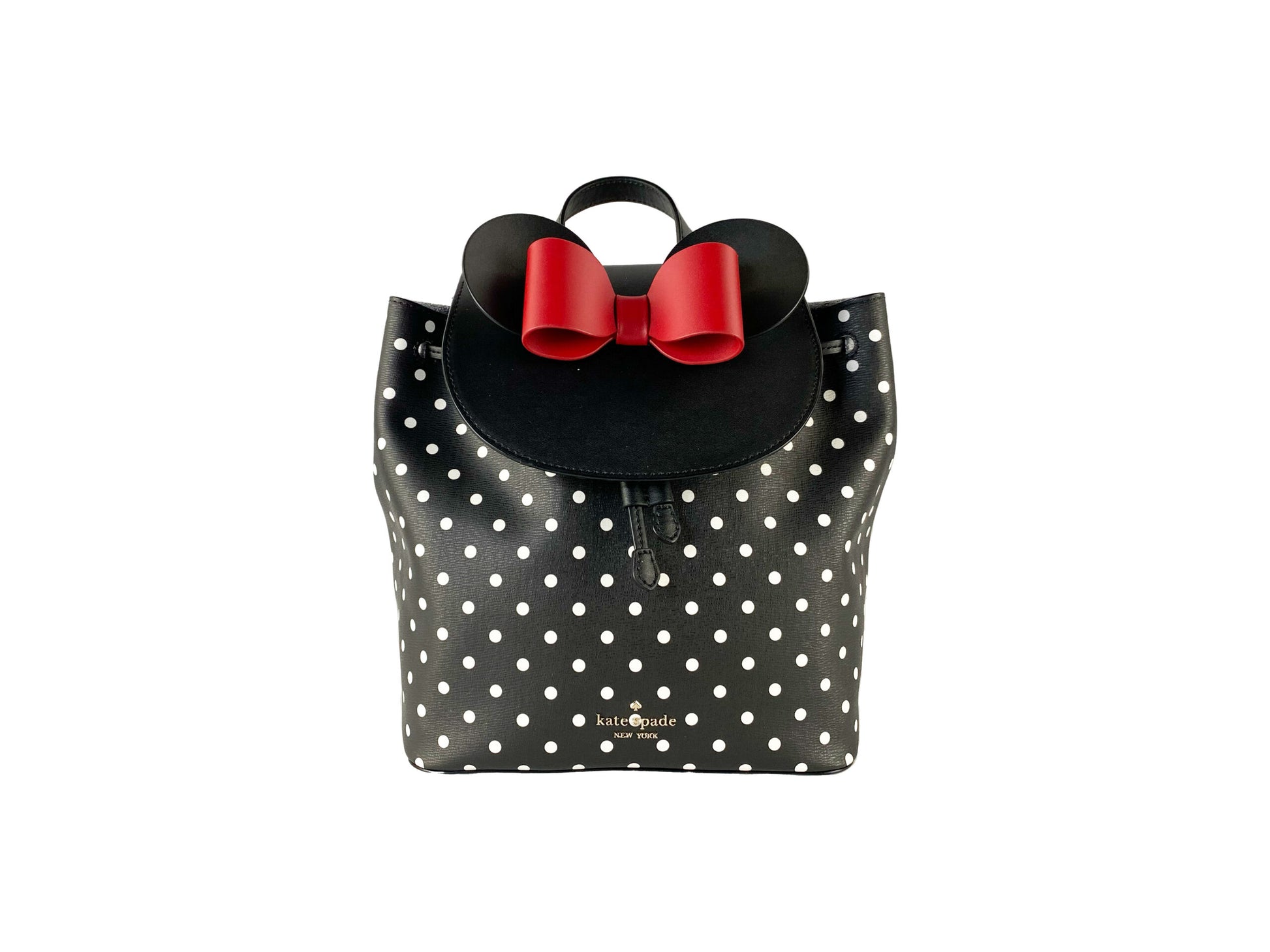 Kate Spade Disney Minnie Mouse Medium Leather Backpack Bookbag Bag - KALAJ