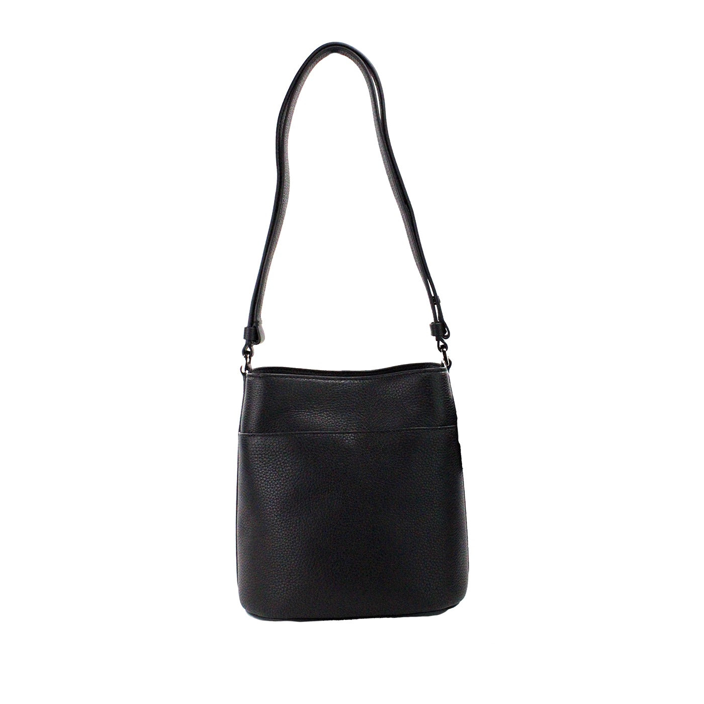 Kate Spade Leila Small Black Pebbled Leather Bucket Shoulder Crossbody Bag - KALAJ