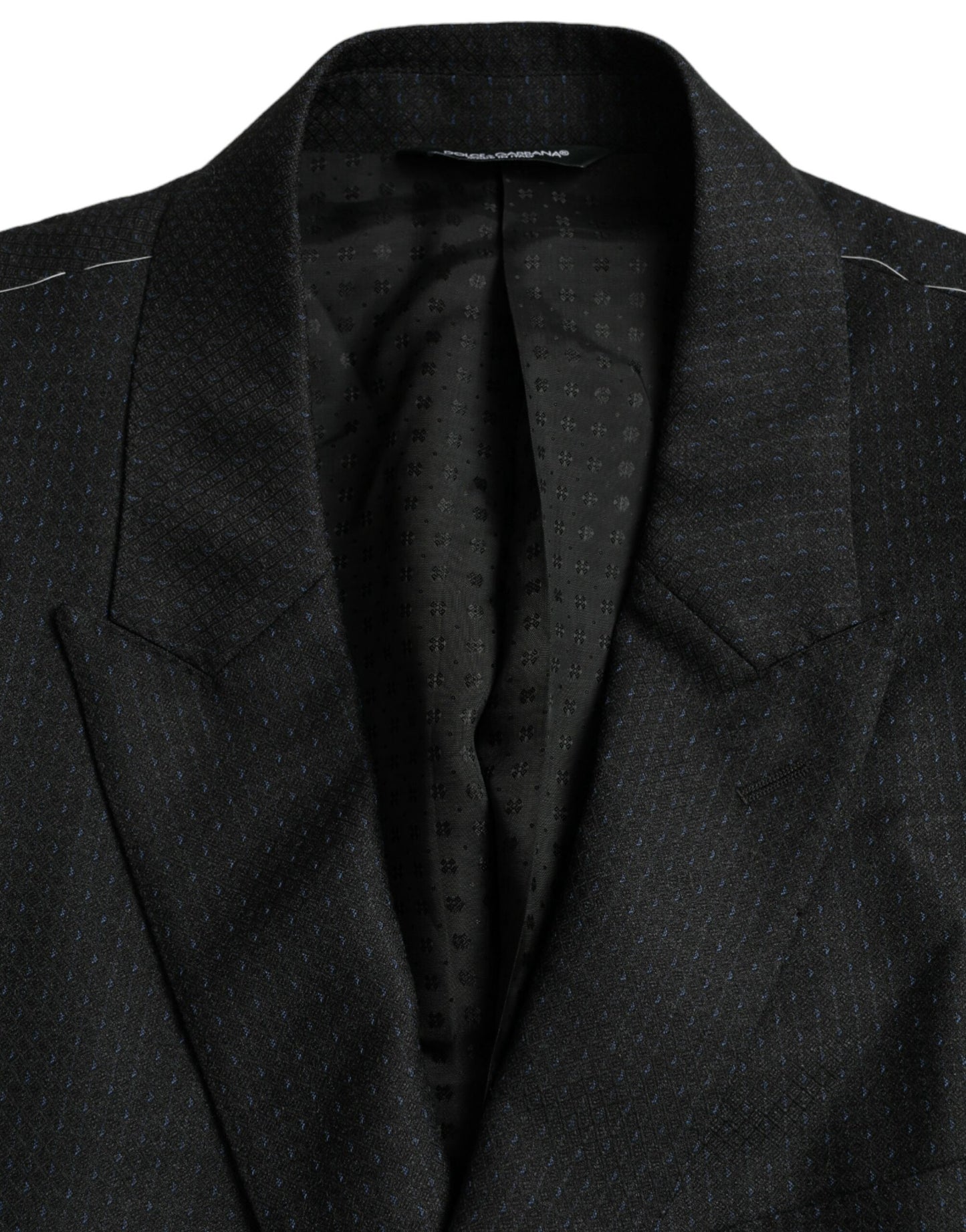 Dolce & Gabbana Black Wool MARTINI Single Breasted Coat Blazer