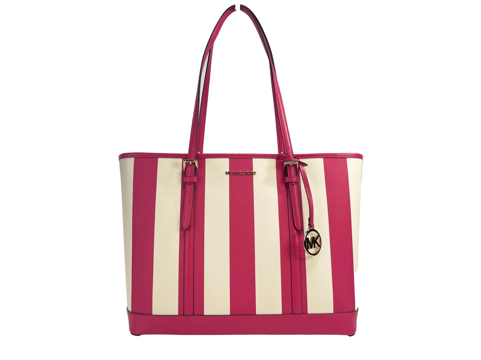 Michael Kors Jet Set Travel Large TZ Shoulder PVC Tote Bag Purse Pink - KALAJ