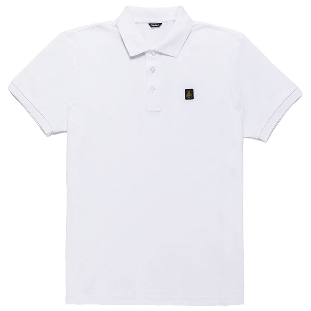 Refrigiwear Elegant White Polo with Embroidered Logo