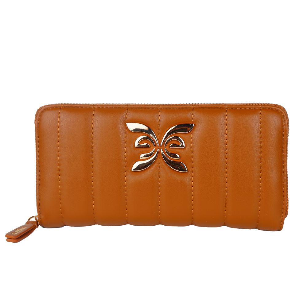 Ungaro Chic Quilted Faux Leather Wallet in Brown - KALAJ