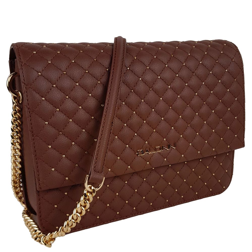 Baldinini Trend Chic Quilted Calfskin Shoulder Bag with Studs - KALAJ