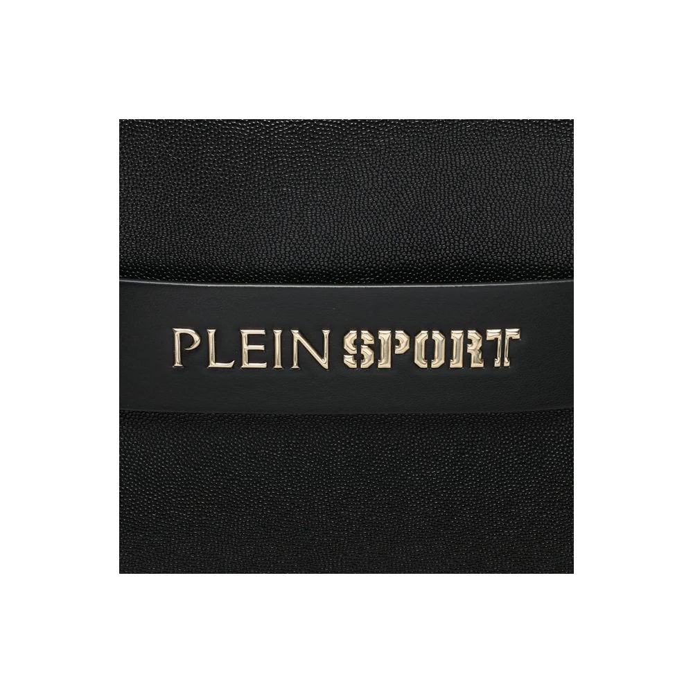 Plein Sport Chic Ebony Tote with Silver Logo Accent - KALAJ