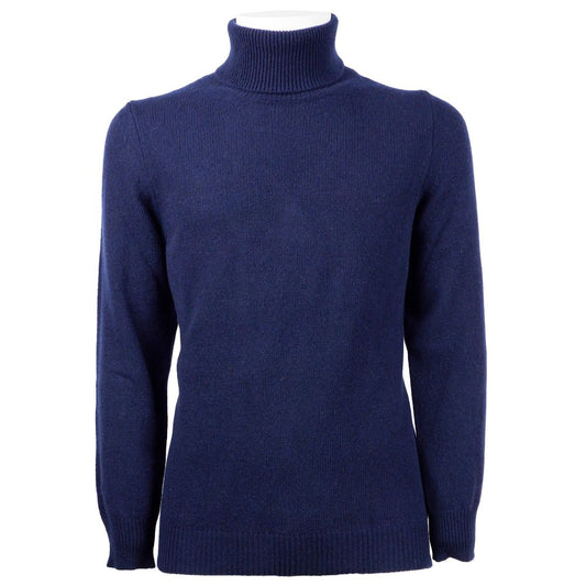 Emilio Romanelli Blue Cashmere Men Sweater