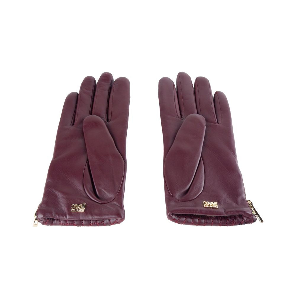 Cavalli Class Red Lambskin Women Glove - KALAJ