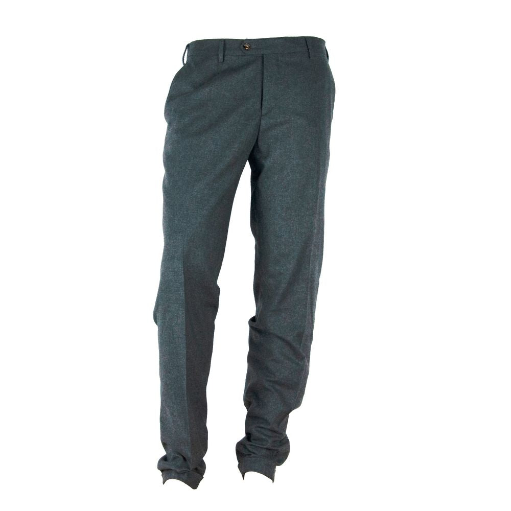 Made in Italy Elegantly Tailored Gray Winter Trousers