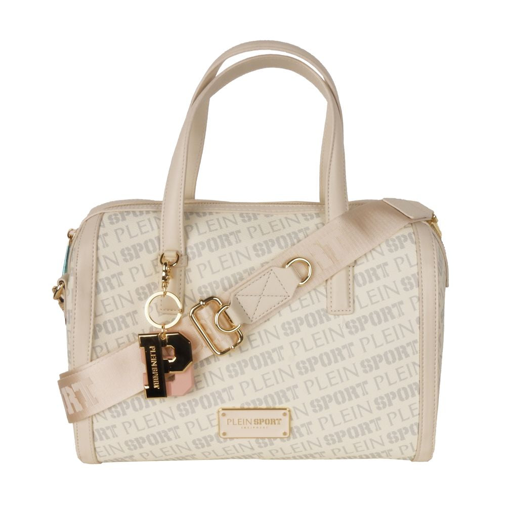 Plein Sport Chic White Eco-Leather Crossbody Bag - KALAJ