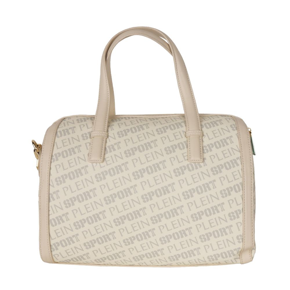 Plein Sport Chic White Eco-Leather Crossbody Bag - KALAJ