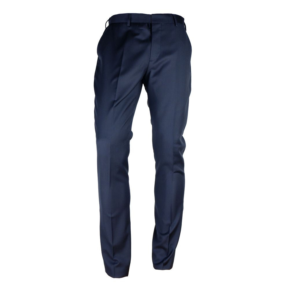 Made in Italy Blue Wool Men's Trousers