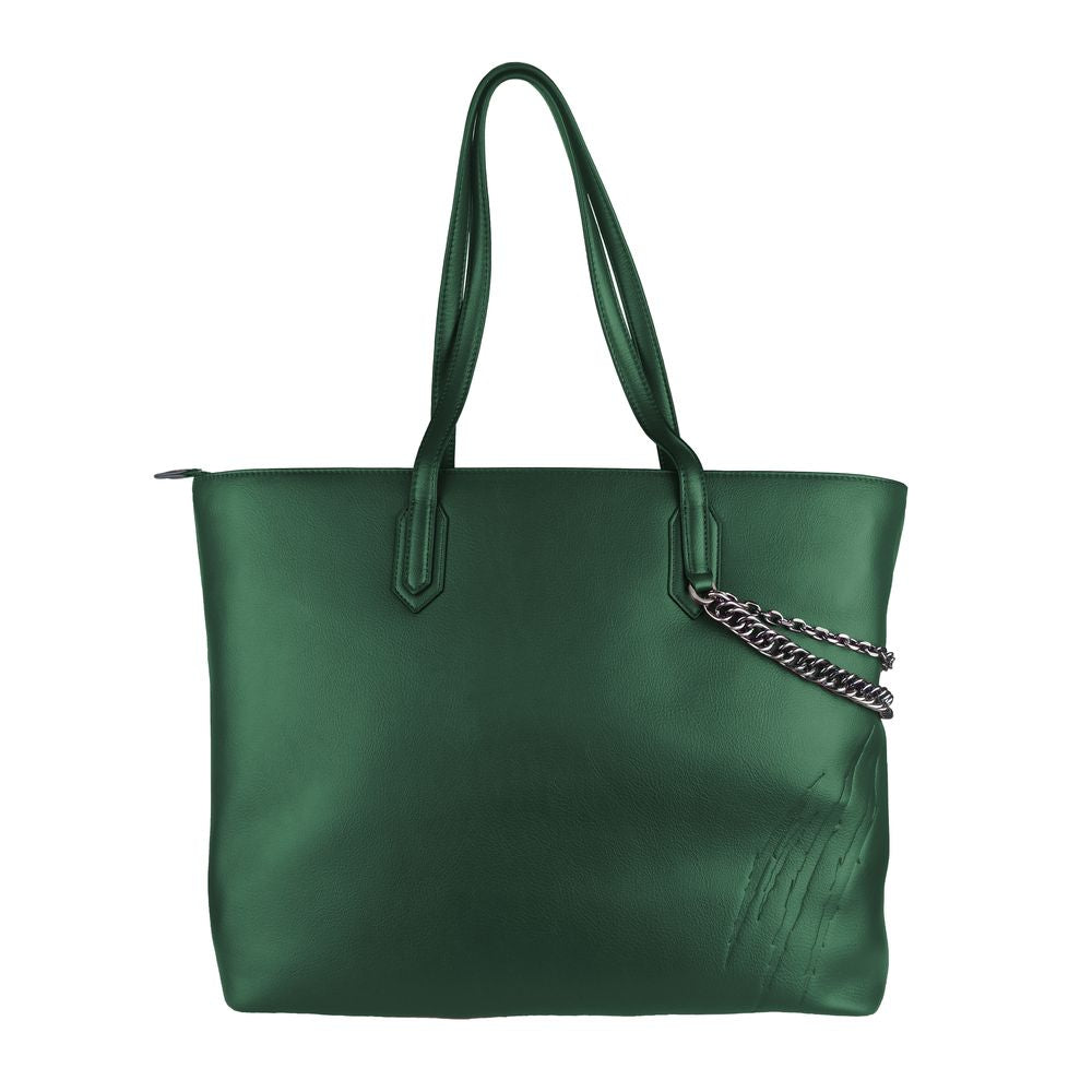 Plein Sport Green Polyethylene Women Shoulder Bag - KALAJ