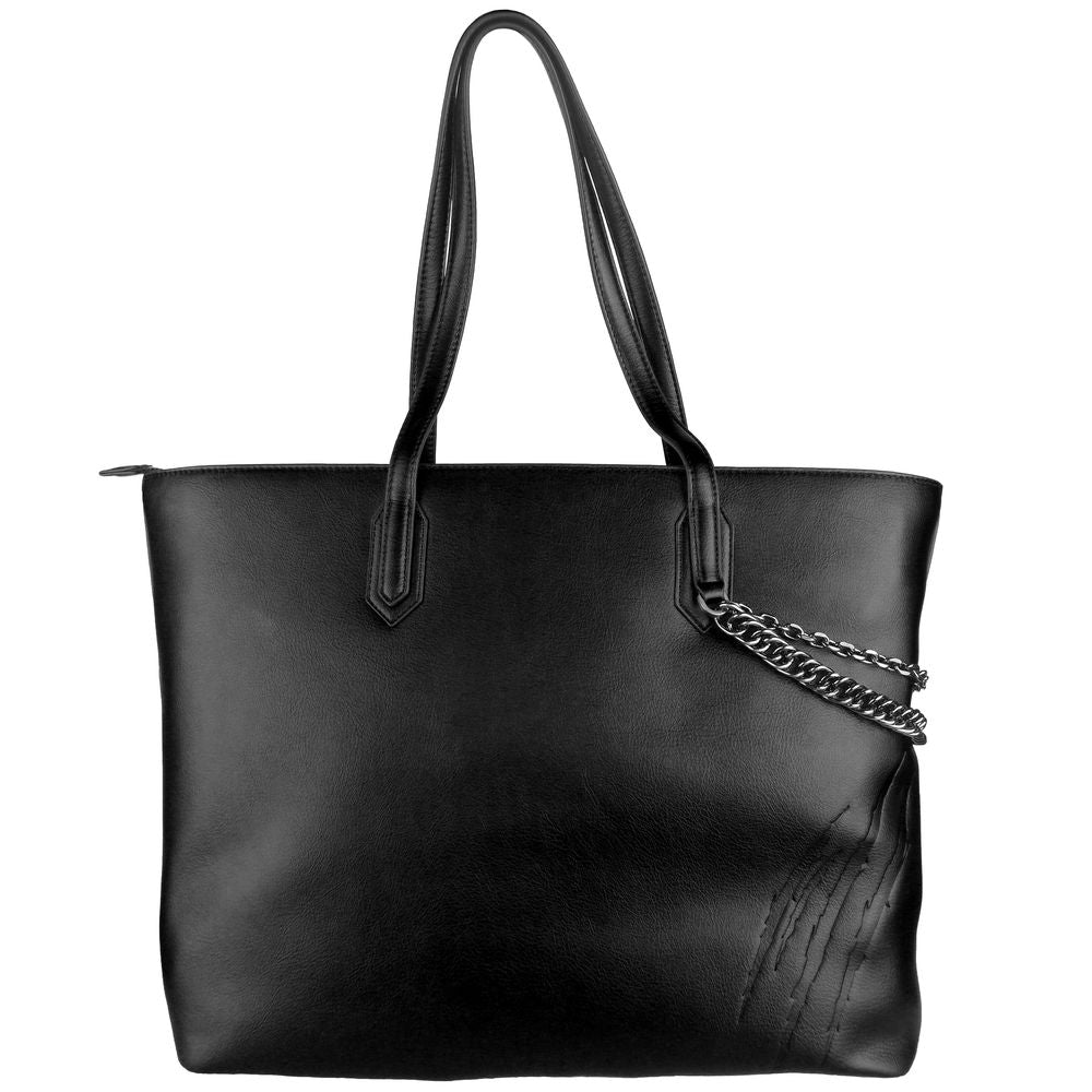 Plein Sport Black Polyethylene Women Shoulder Bag - KALAJ