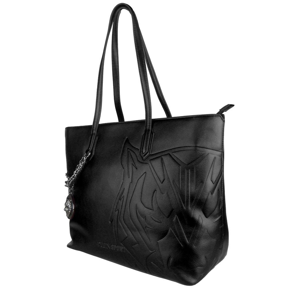 Plein Sport Black Polyethylene Women Shoulder Bag - KALAJ