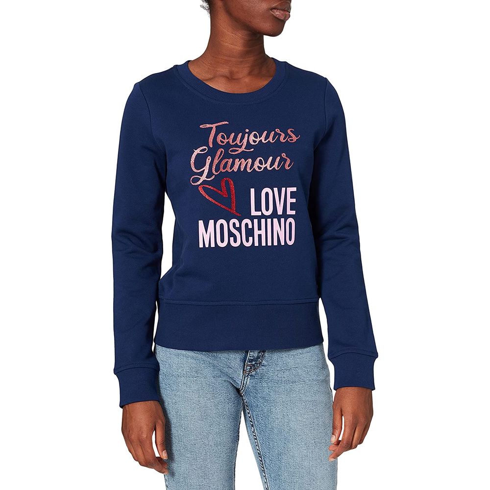 Love Moschino Blue Cotton Hoody