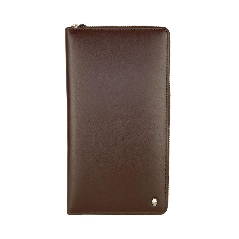 Cavalli Class Sophisticated Brown Leather Wallet - KALAJ