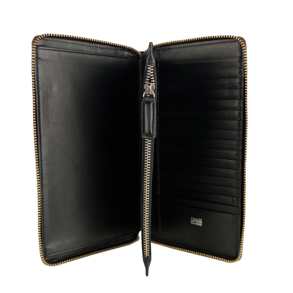 Cavalli Class Sophisticated Brown Leather Wallet - KALAJ