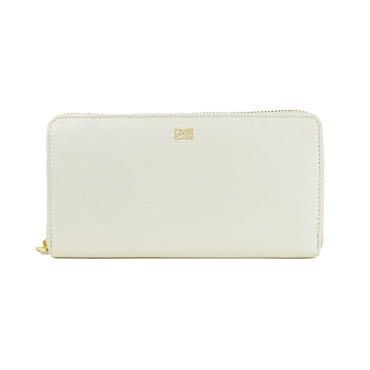 Cavalli Class Elegant White Calfskin Leather Wallet - KALAJ