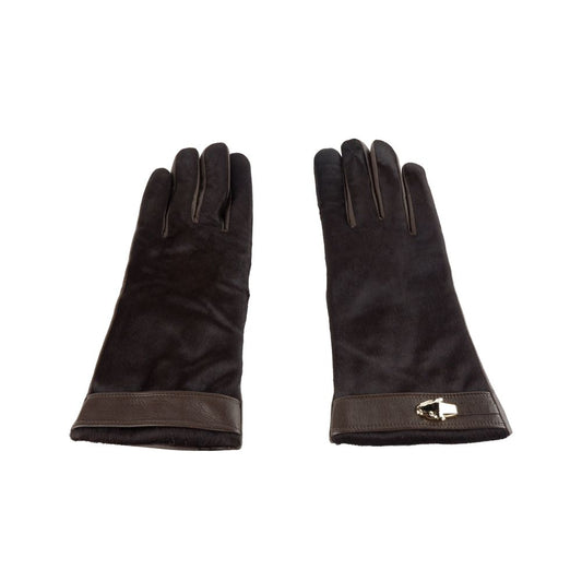 Cavalli Class Brown Lambskin Women Glove - KALAJ