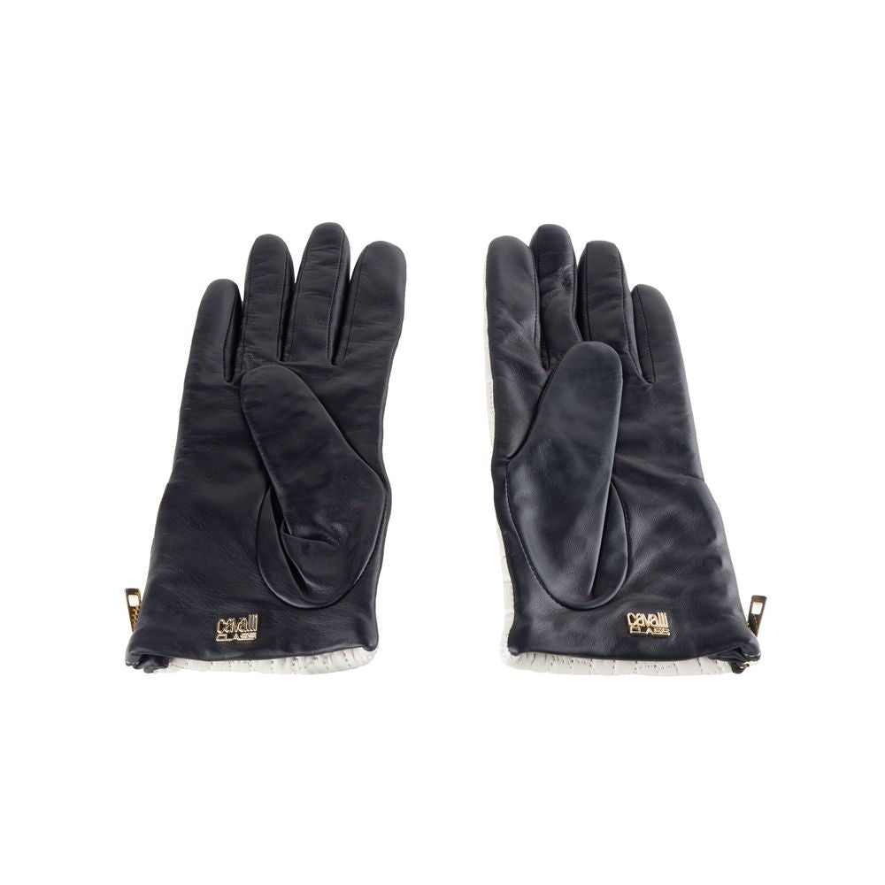 Cavalli Class Gray Lambskin Women Glove - KALAJ