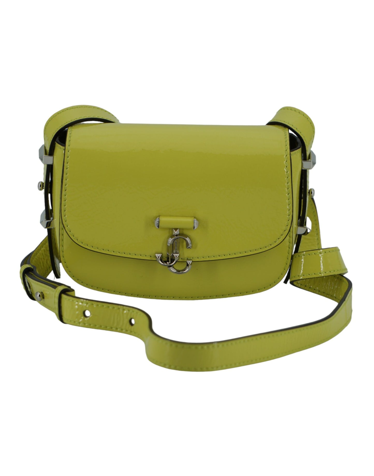 Jimmy Choo Lime Yellow Leather Small Shoulder Bag - KALAJ