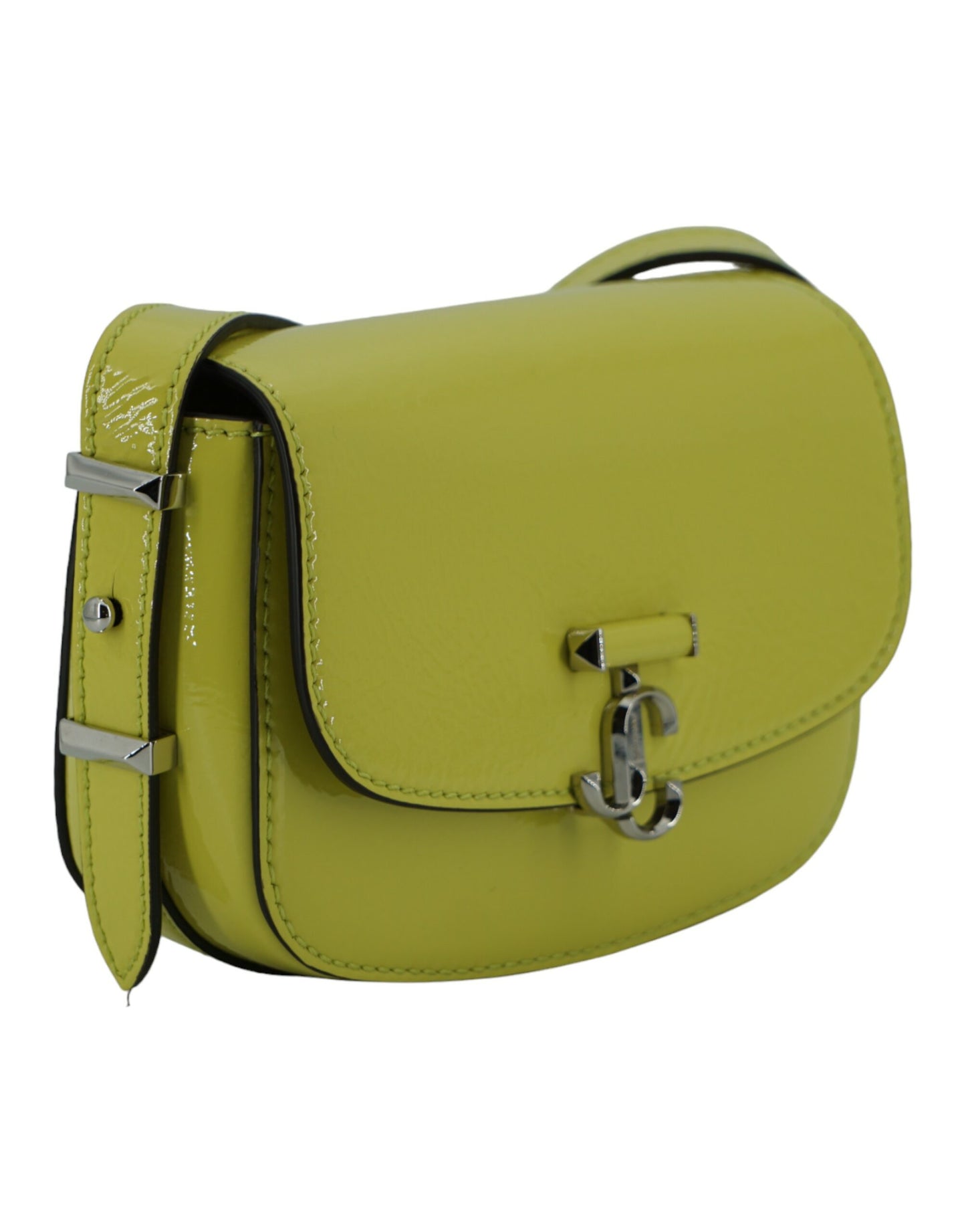 Jimmy Choo Lime Yellow Leather Small Shoulder Bag - KALAJ