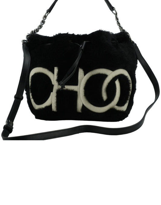 Jimmy Choo Black Leather Top Handle and Shoulder Bag - KALAJ