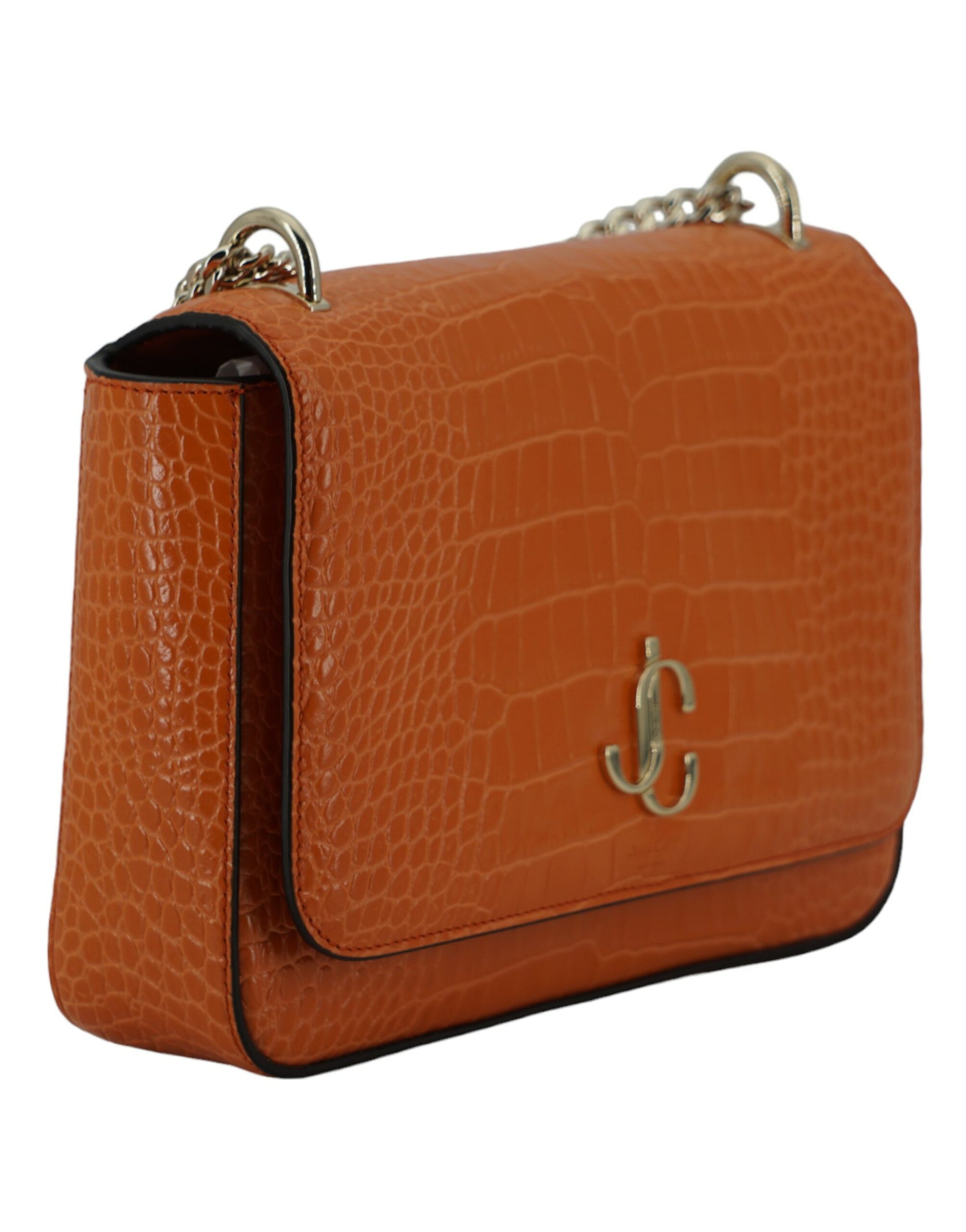 Jimmy Choo Amber Orange Leather Shoulder Bag - KALAJ