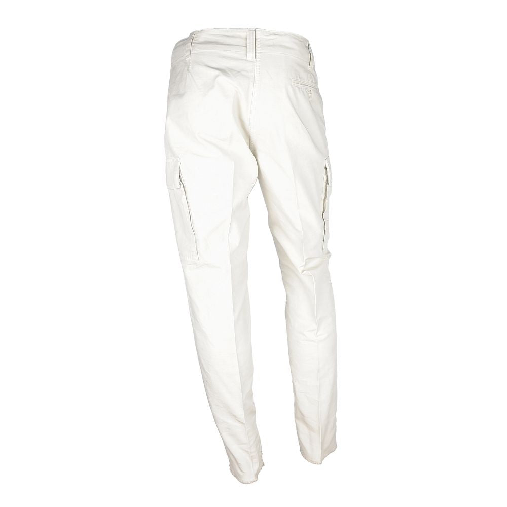 Don The Fuller White Cotton Men's Trousers