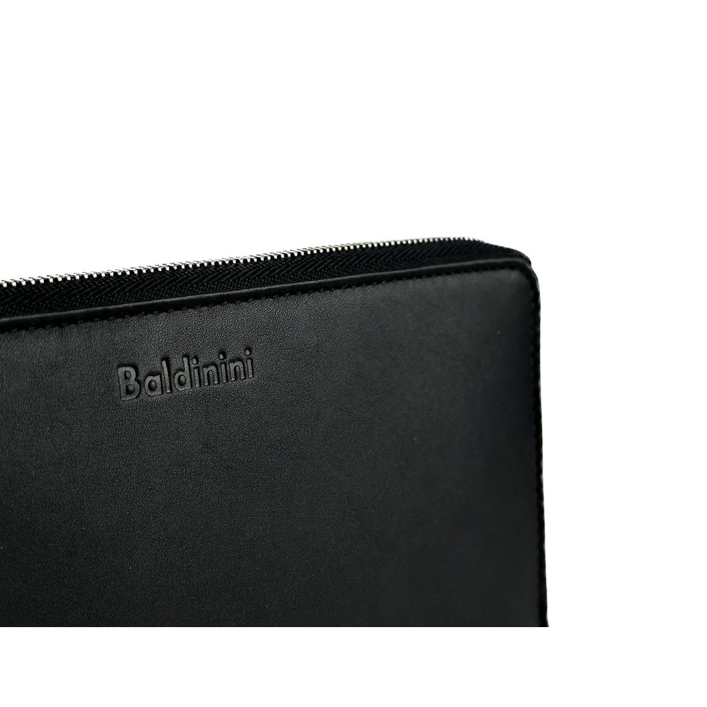 Baldinini Trend Elegant Black Leather Travel Organizer - KALAJ