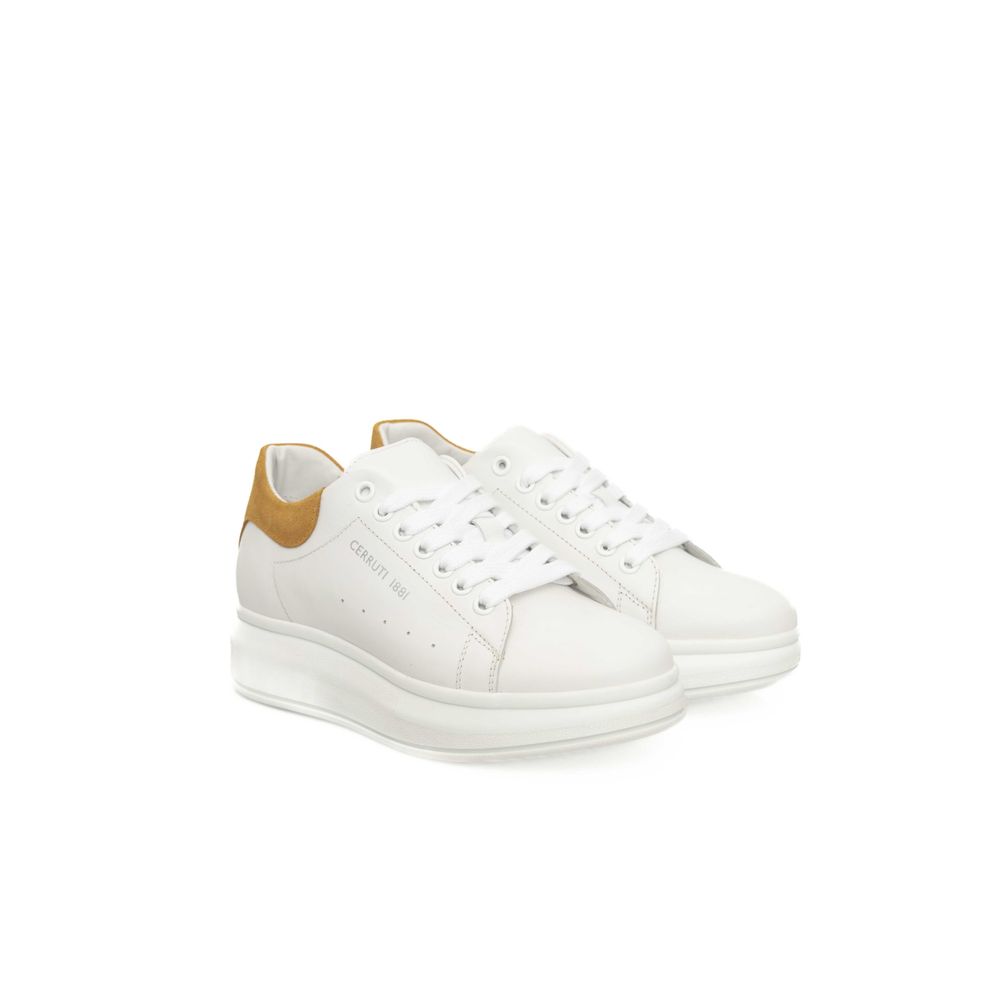 Cerruti 1881 White Leather Women's Sneaker