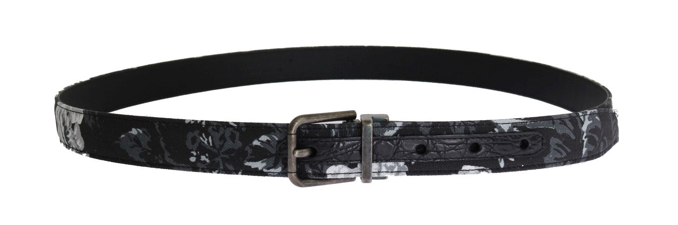 Dolce & Gabbana Elegant Floral Patterned Men's Luxury Belt - KALAJ