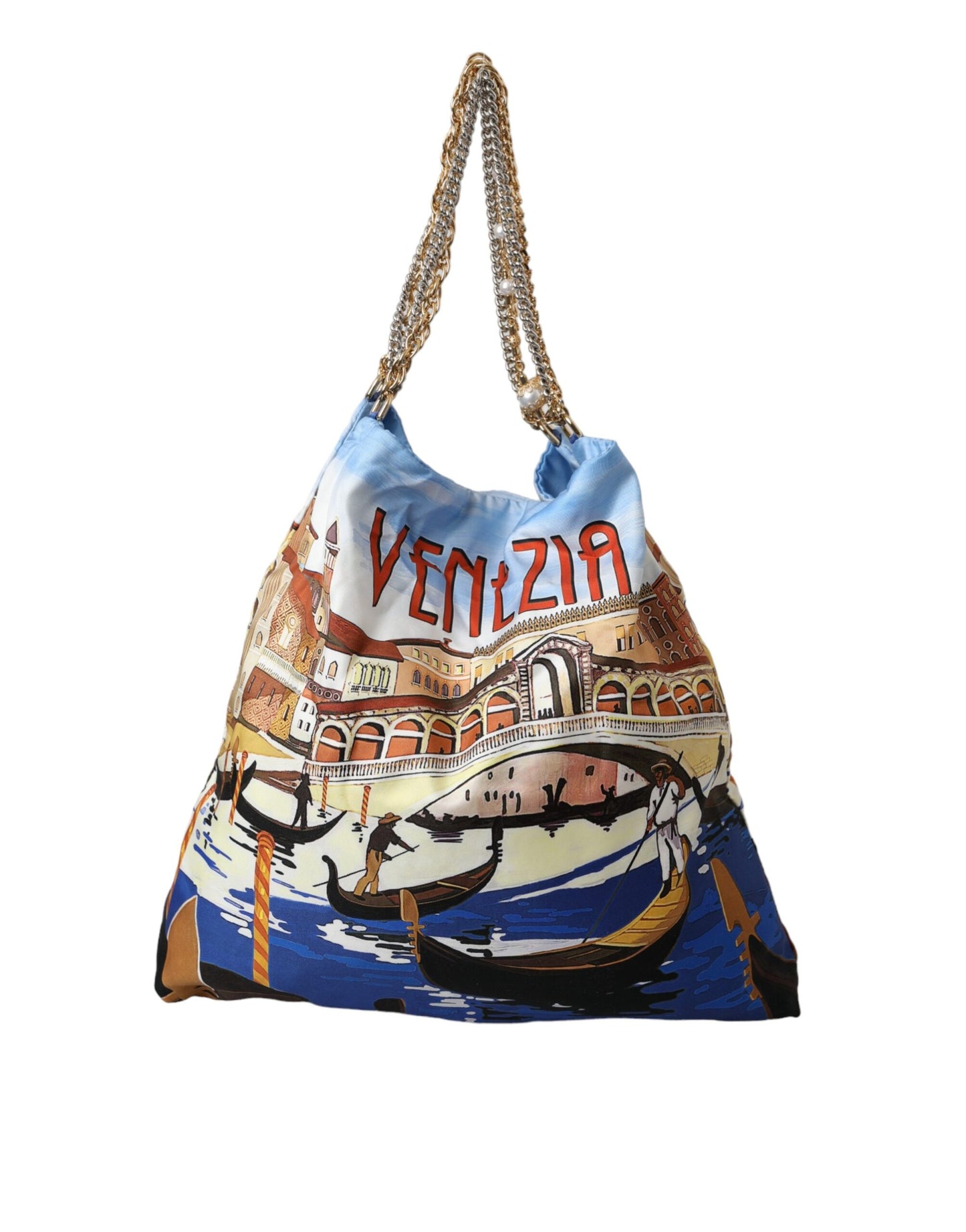 Dolce & Gabbana Multicolor Venezia Canvas Women Shopping Tote Bag - KALAJ