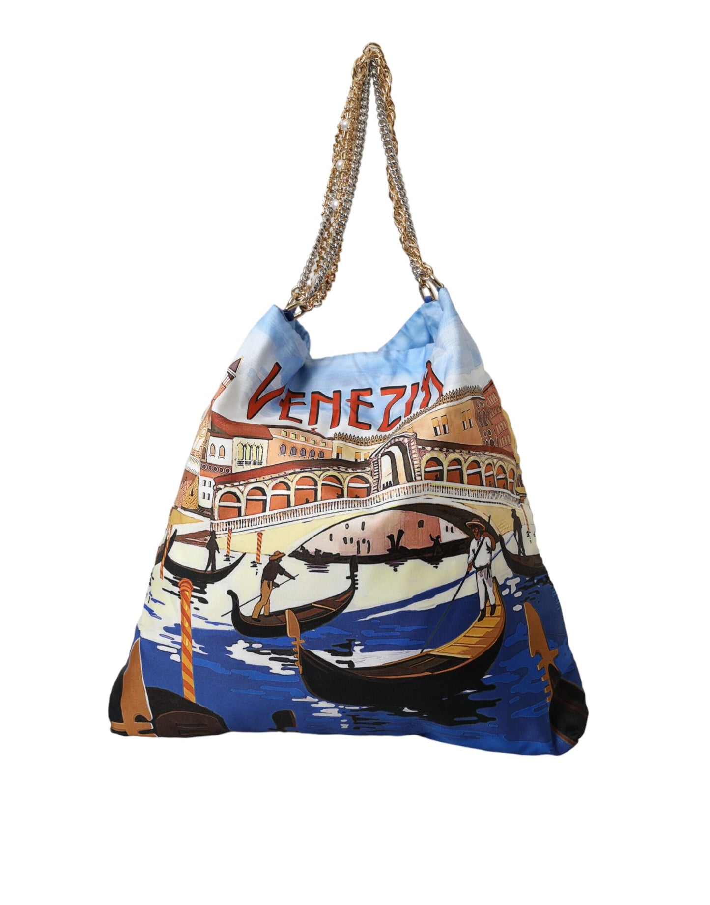 Dolce & Gabbana Multicolor Venezia Canvas Women Shopping Tote Bag - KALAJ