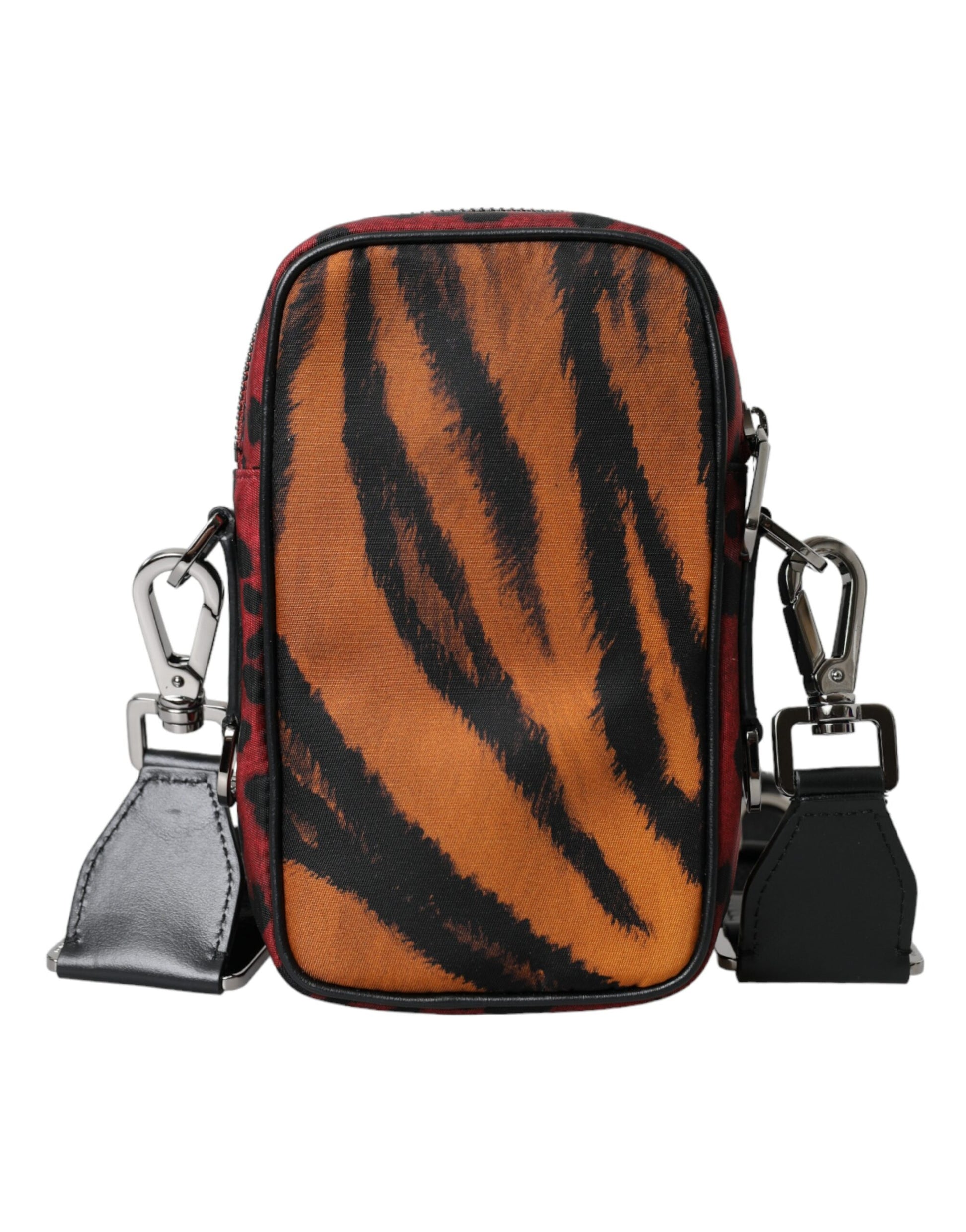 Dolce & Gabbana Multicolor Tiger Print Nylon Logo Cross Body Bag - KALAJ