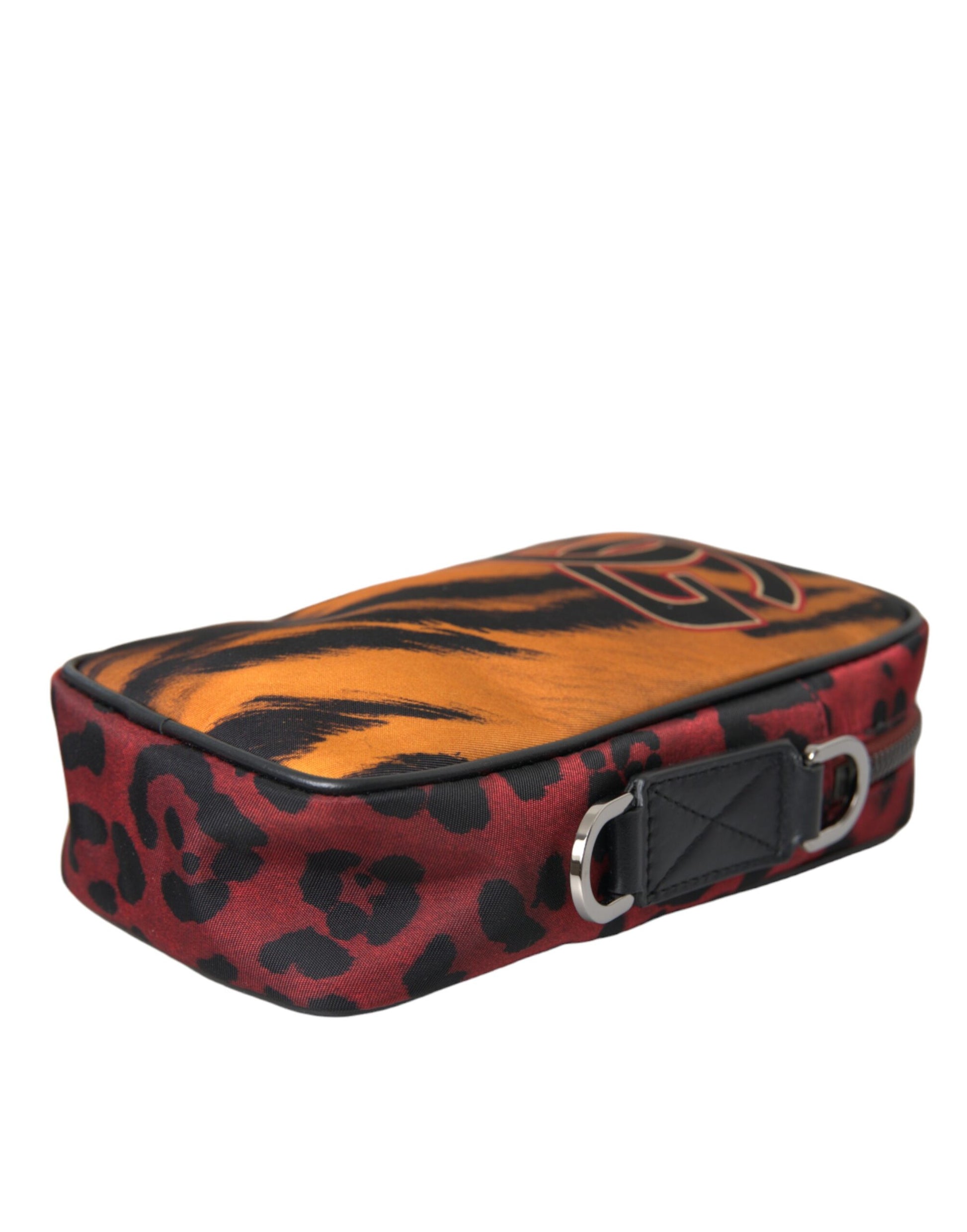 Dolce & Gabbana Multicolor Tiger Print Nylon Logo Cross Body Bag - KALAJ