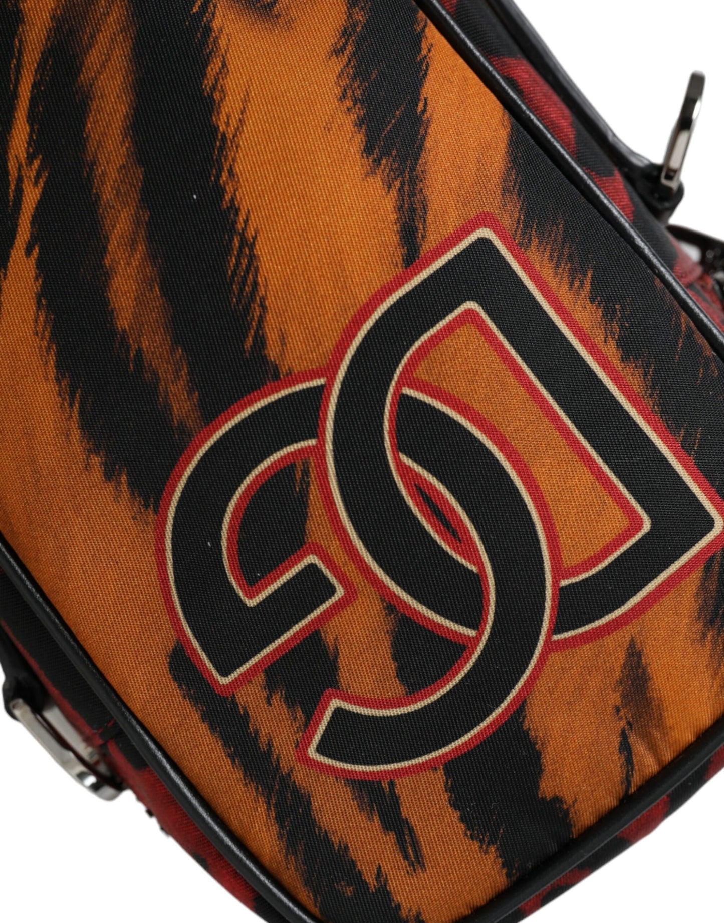 Dolce & Gabbana Multicolor Tiger Print Nylon Logo Cross Body Bag - KALAJ