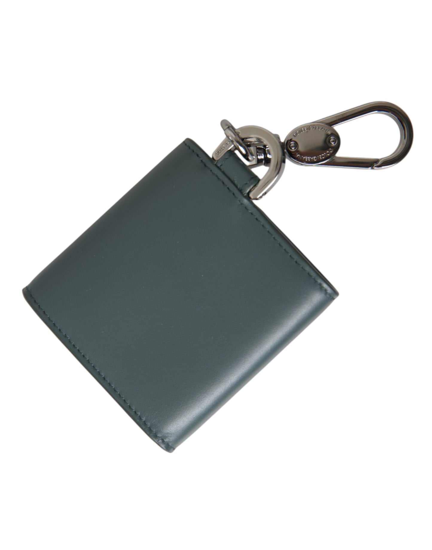 Dolce & Gabbana Green Leather DG Logo Keyring Coin Purse Keyring Wallet - KALAJ