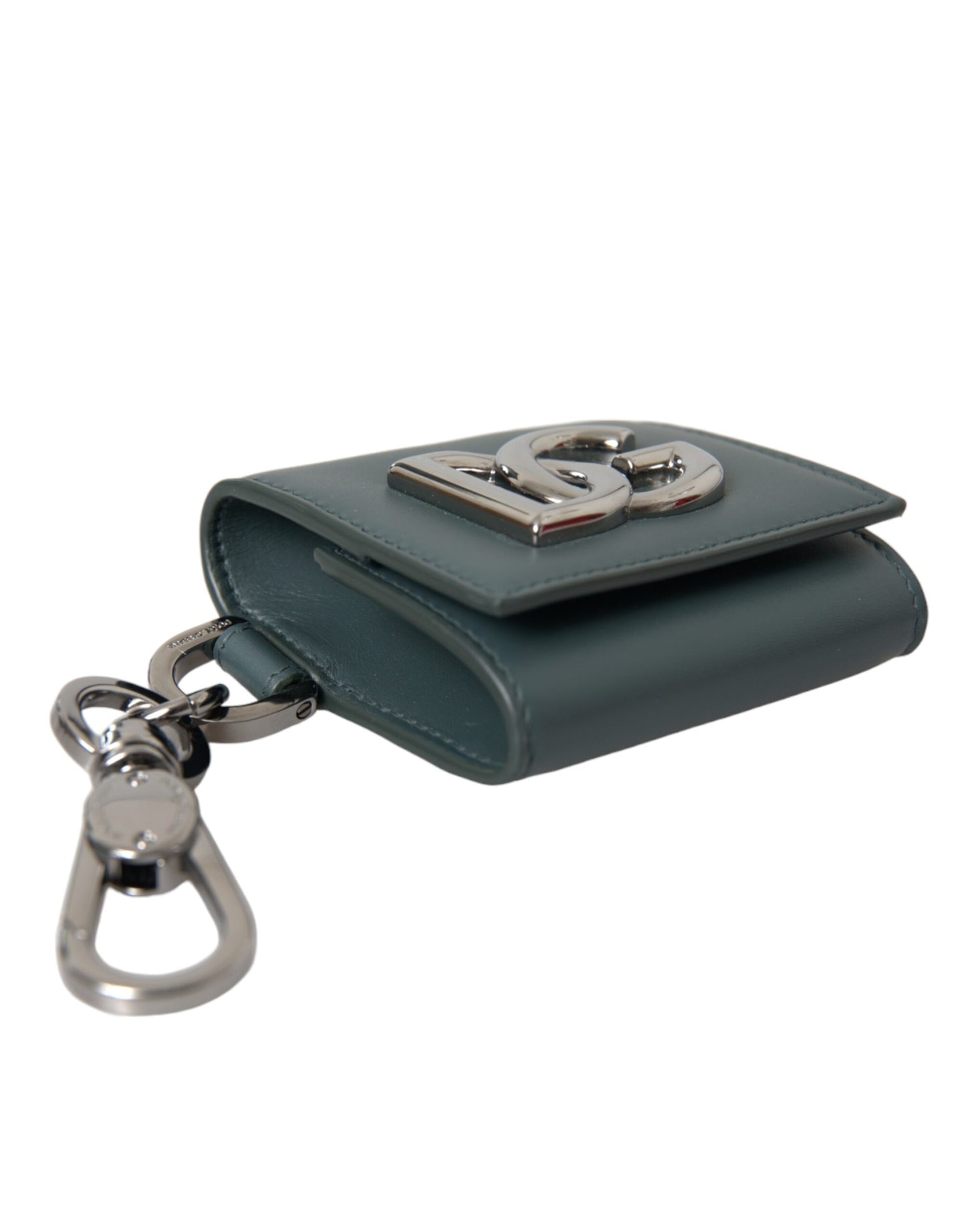 Dolce & Gabbana Green Leather DG Logo Keyring Coin Purse Keyring Wallet - KALAJ