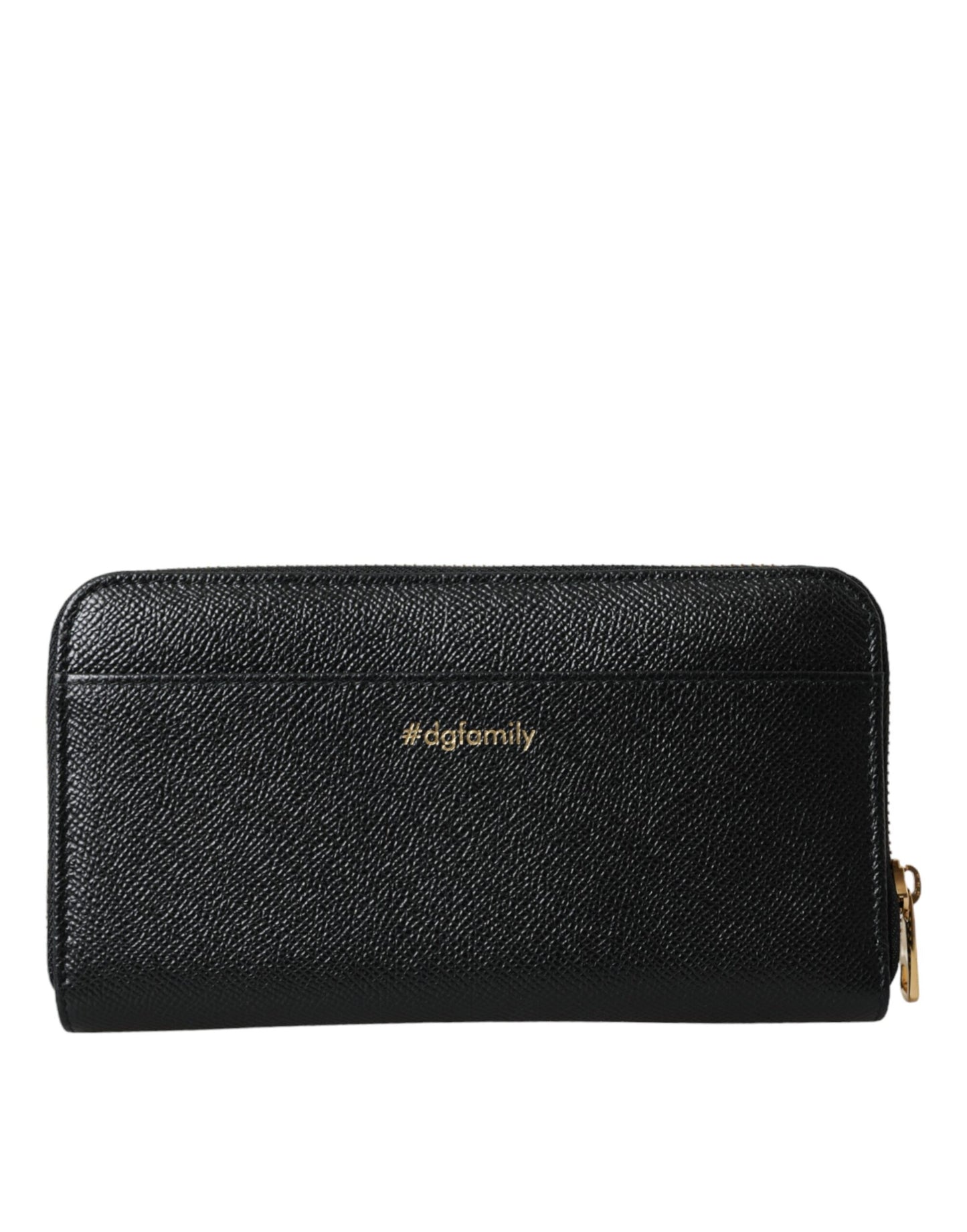 Dolce & Gabbana Black Blue Leather #DGFAMILY Zipper Continental Men Wallet - KALAJ