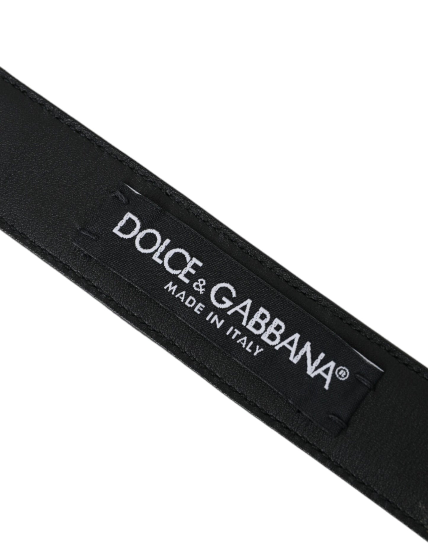 Dolce & Gabbana Dark Brown Perforated Leather Metal Buckle Belt Men - KALAJ