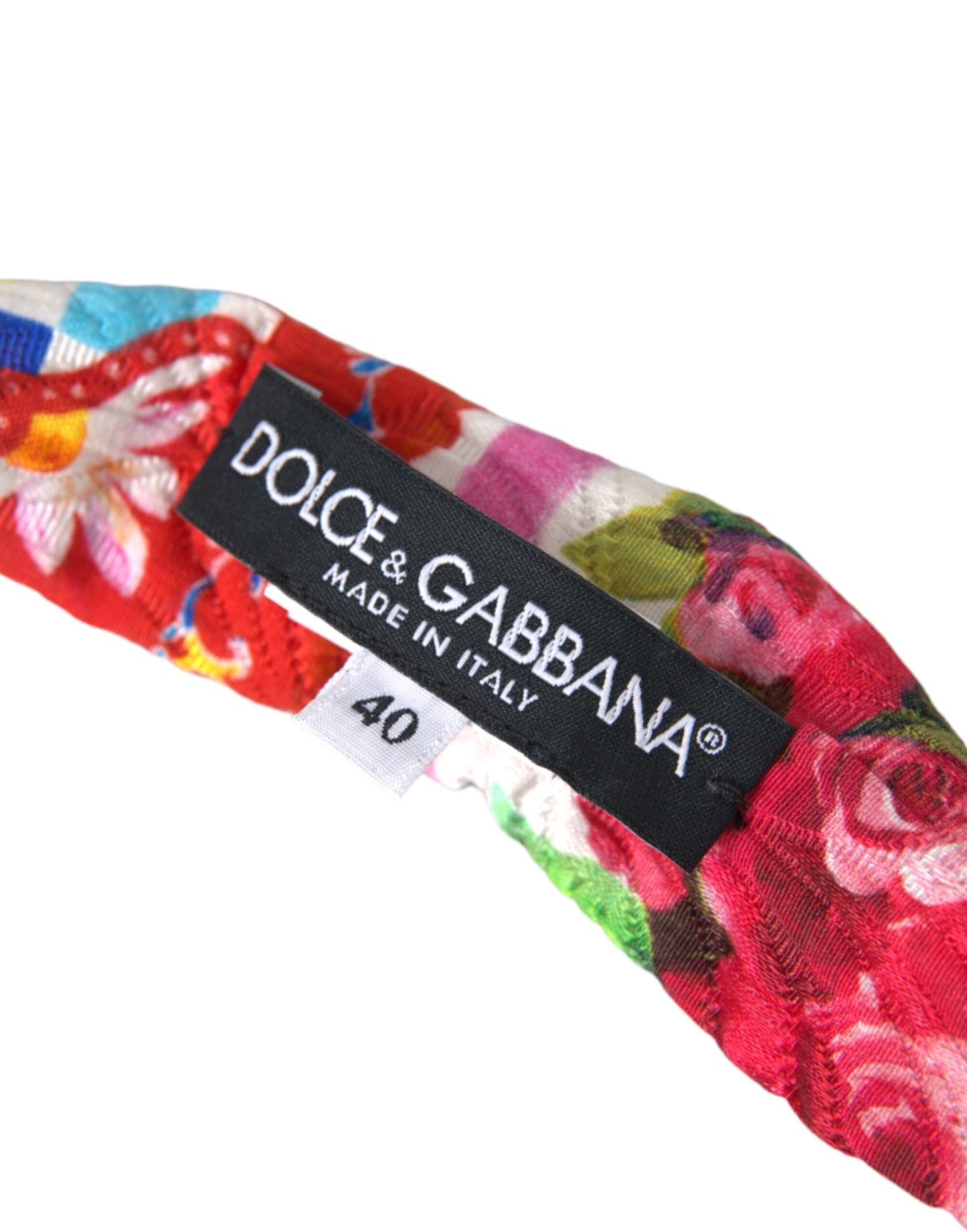 Dolce & Gabbana Multicolor Carretto Print Waist Belt - KALAJ