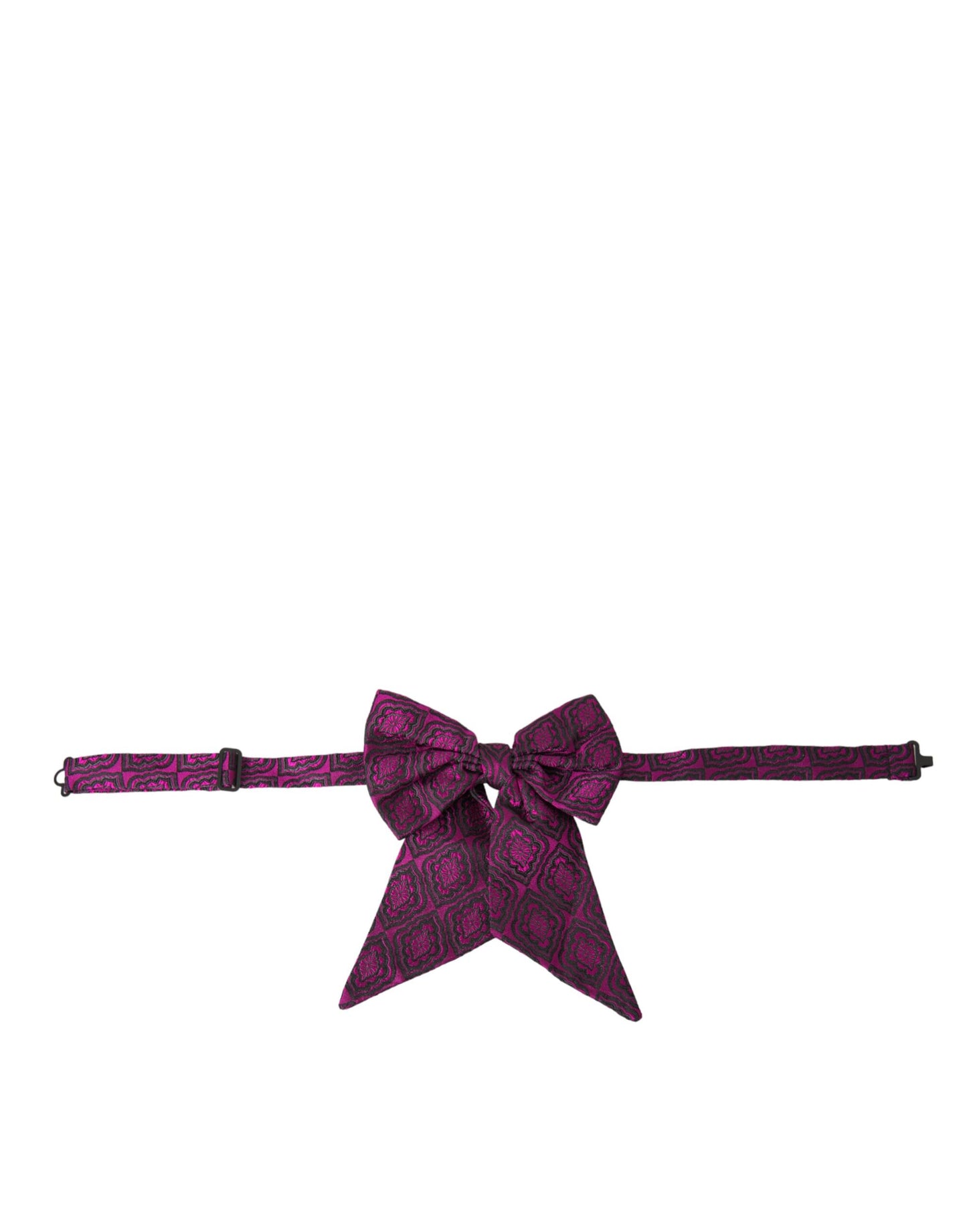 Dolce & Gabbana Purple Ribbon Silk Adjustable Neck Men Bow Tie - KALAJ