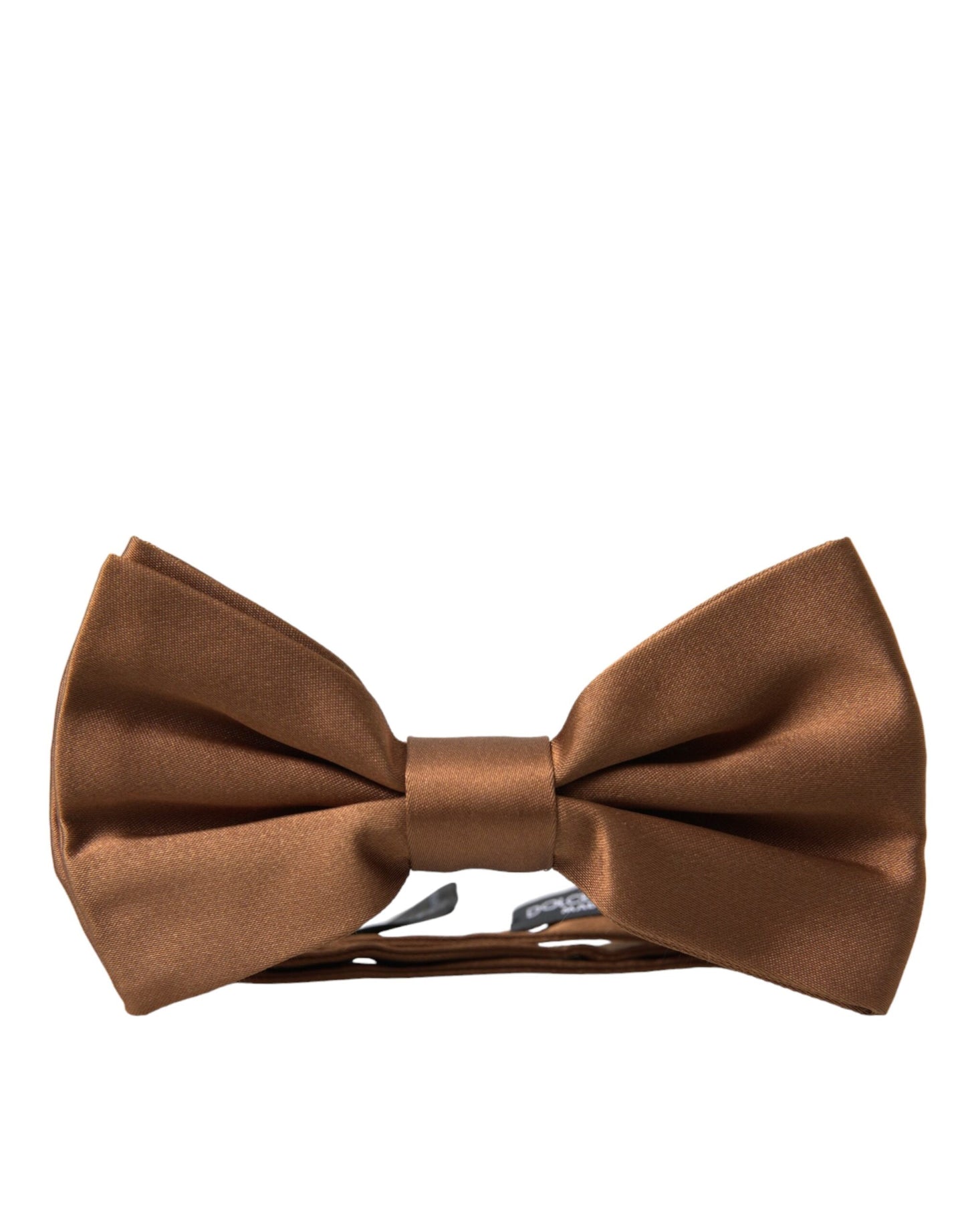 Dolce & Gabbana Brown Silk Adjustable Neck Men Bow Tie - KALAJ