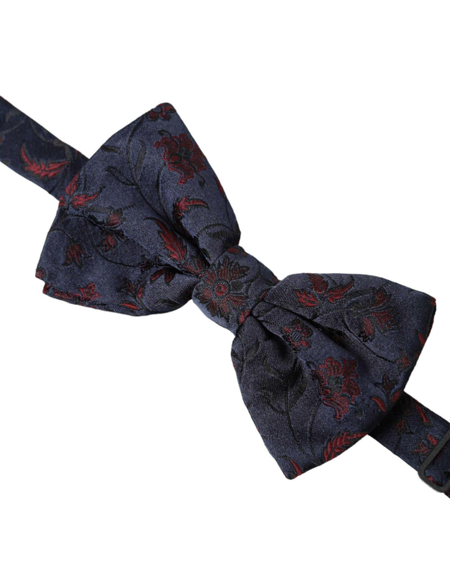 Dolce & Gabbana Blue Floral Brocade Adjustable Neck Men Bow Tie - KALAJ