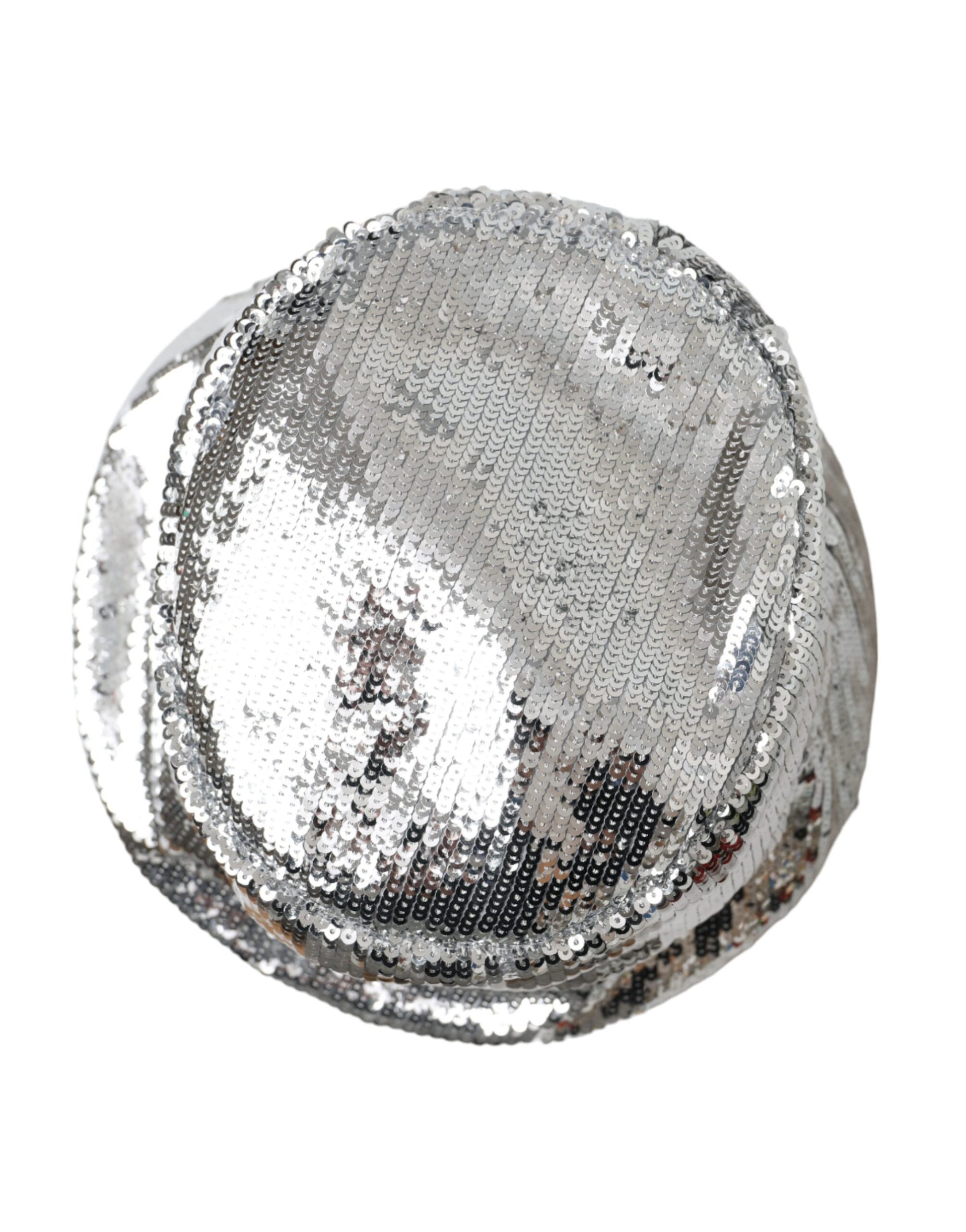 Dolce & Gabbana Silver Sequined Nylon Bucket Hat Men - KALAJ