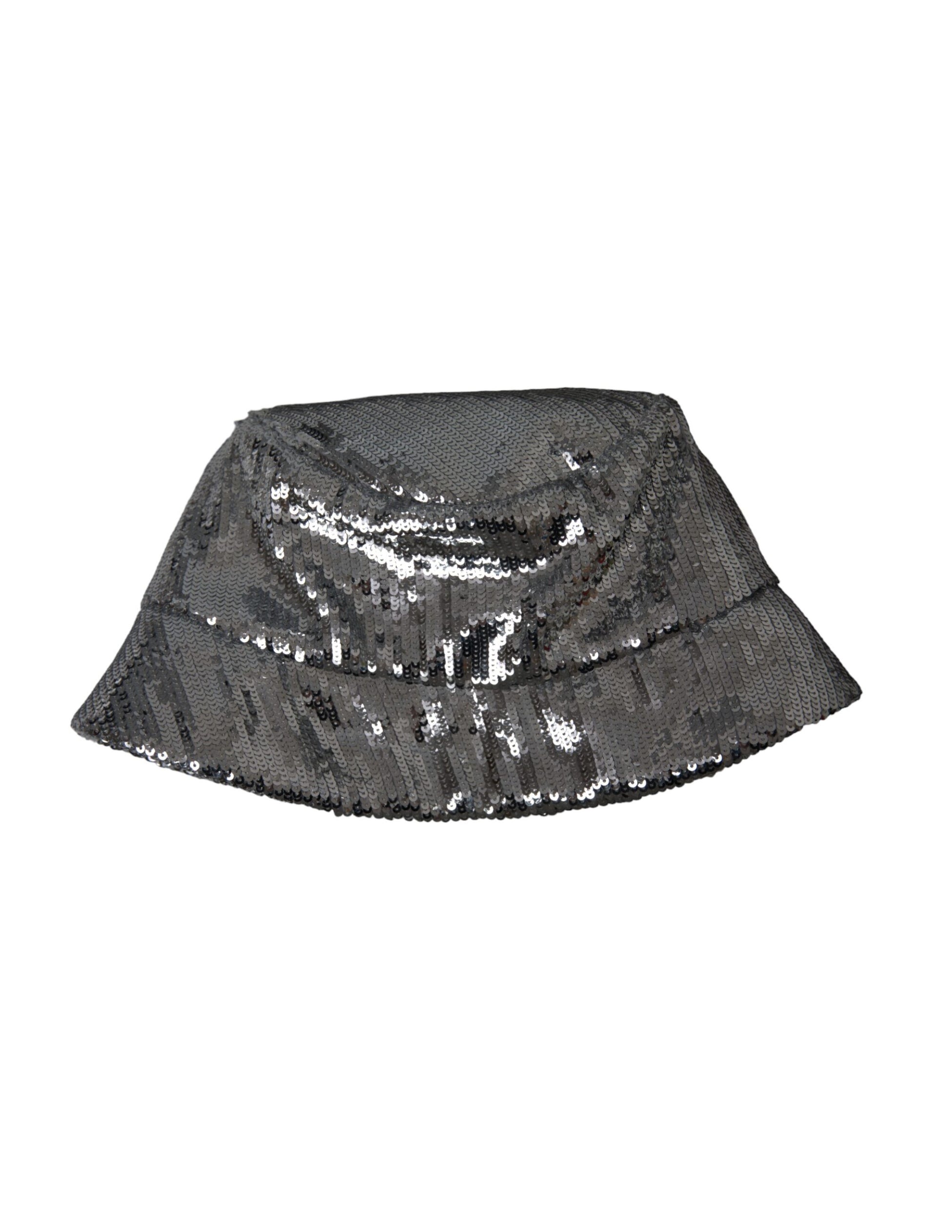 Dolce & Gabbana Silver Sequined Nylon Bucket Hat Men - KALAJ