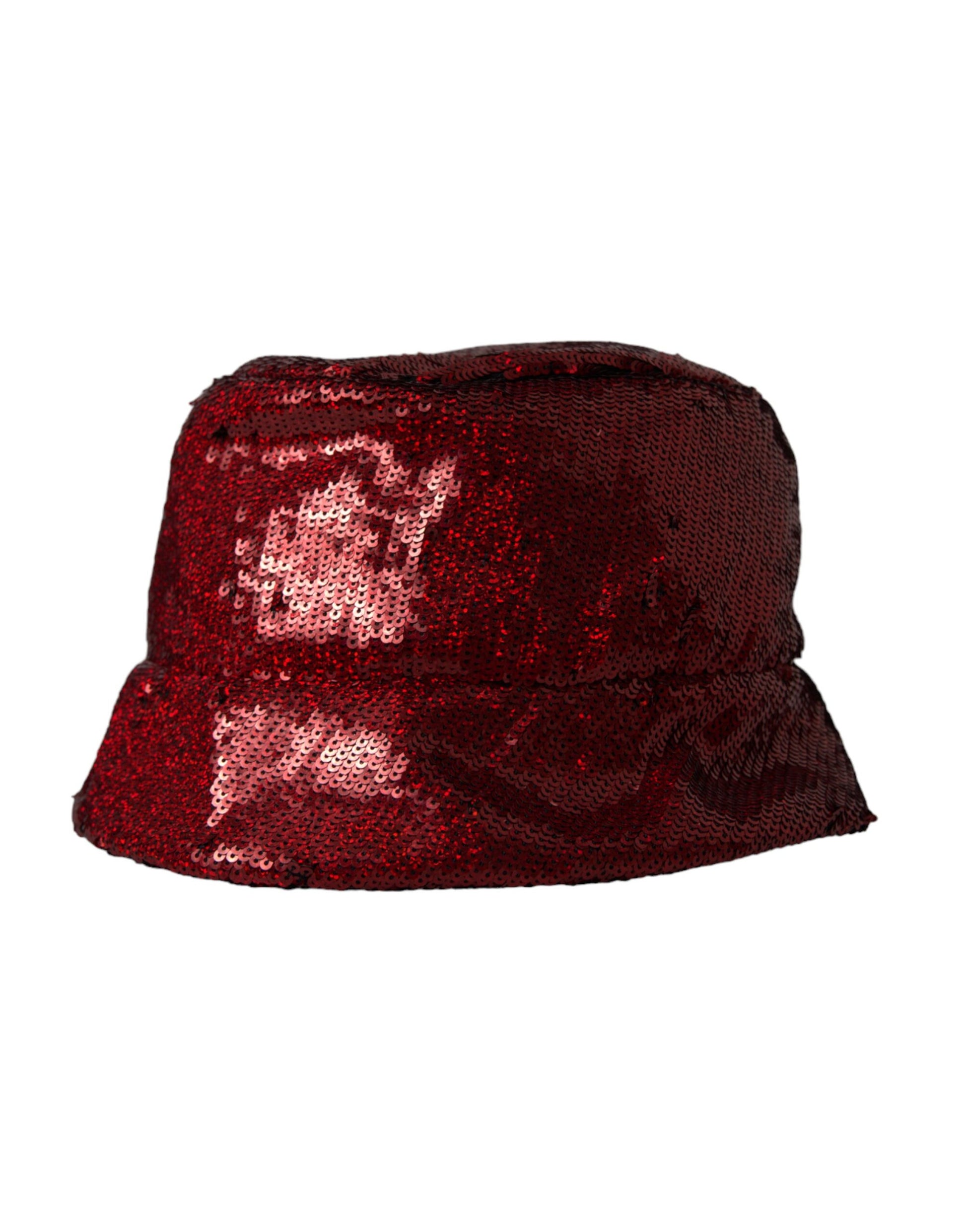 Dolce & Gabbana Red Sequined Nylon Bucket Hat Men - KALAJ