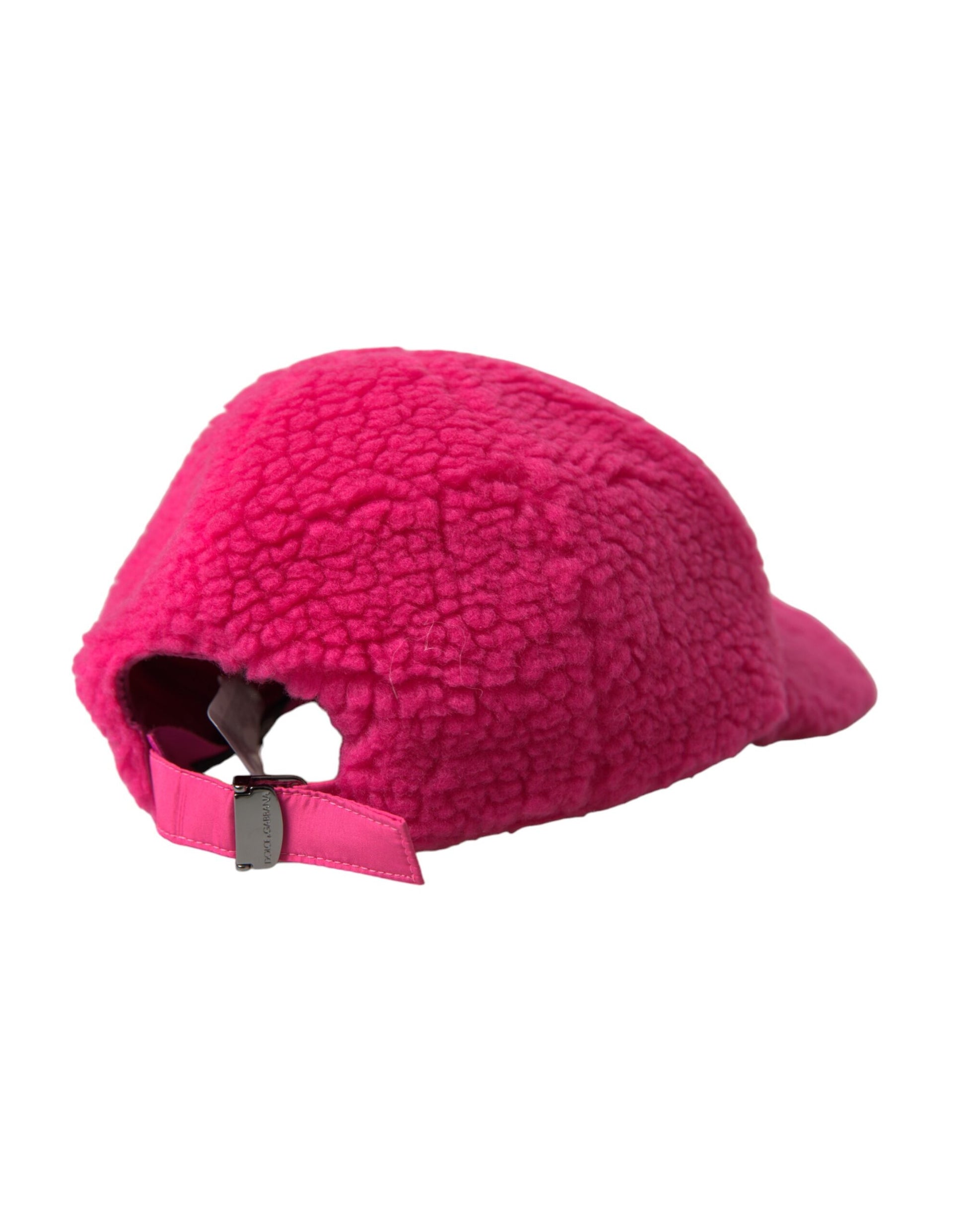 Dolce & Gabbana Pink Fleece Plush Baseball Hat Men - KALAJ